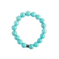 Charm Bracelet With Turquoise Semi Precious Stone