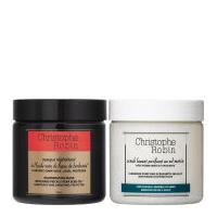 Christophe Robin Cleansing Purifying Sea Salt Scrub (250ml) and Regenerating Mask with Rare Prickly Pear Seed Oil (250ml)