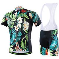 cheji cycling jersey with bib shorts mens short sleeve bike jersey pad ...