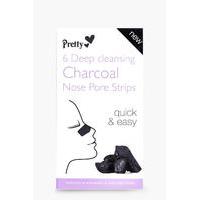 Charcoal Nose Strips 6 Pack - black