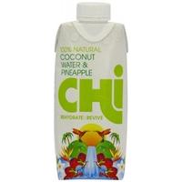 chi 100 pure coconut water pineapple 330ml x 12