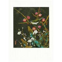 Cherry Blossom Tree and Bird Greeting Card