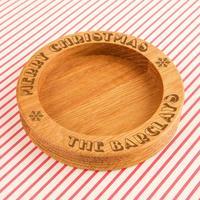 christmas engraved wine bottle coaster