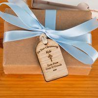 Christening Wooden Tag: Cross