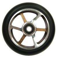 Chilli Pro 6 Spoke 110mm Scooter Wheel w/Bearings - Black/Silver Choco