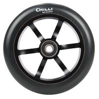 chilli pro 6 spoke 120mm scooter wheel wbearings blackblack