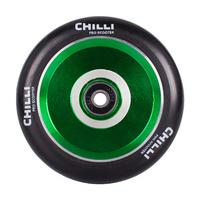 Chilli Pro Pops 110mm Scooter Wheel w/Bearings- Black/Green