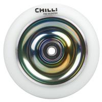 Chilli Pro Fullcore 110mm Scooter Wheel w/Bearings - White/Neochrome