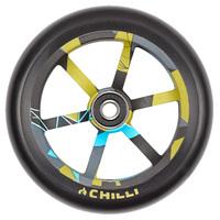 Chilli Pro 6 Spoke 120mm Scooter Wheel w/Bearings - Black/Urban Jungle