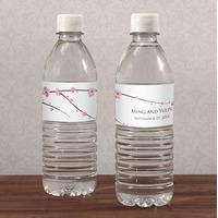Cherry Blossom Water Bottle Label