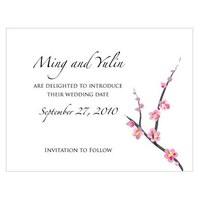 Cherry Blossom Save The Date Card