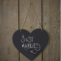 Chalkboard Wooden Hanging Heart