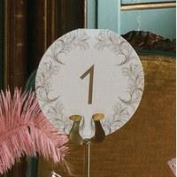 Charleston Affair Feather Round Table Numbers 1-10