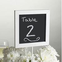 Chalkboard Table Number Signs Pack - White