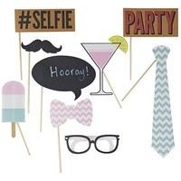 Chevron Divine Photo Booth Props Assortment