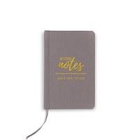 charcoal linen pocket journal wedding notes emboss