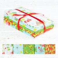 Christmas Owl Fat Quarters - 100 Percent Cotton 356230