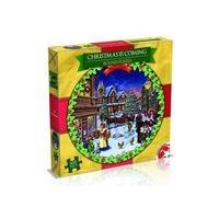 Christmas is Coming 500 Piece Round Christmas Jigsaw Puzzle