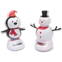 Christmas Solar Snowman And Penguin