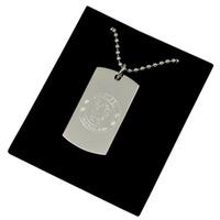 Chelsea F.c. Engraved Crest Dog Tag & Chain