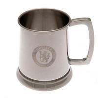 Chelsea Glass Base Stainless Steel Tankard