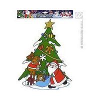Christmas Tree With Santa Claus & Reindeer Wi