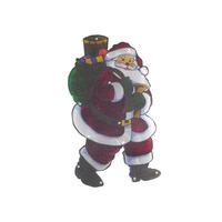 christmas workshop bo metallic silhouette santa