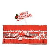 chef aid 2 piece christmas cake frill and merry christmas decoration m ...