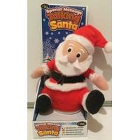 christmas animated soft toy message record santa