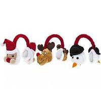 Christmas Earmuffs Set Of 3 Assorted Designs