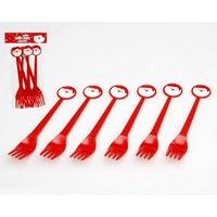 Christmas Party Forks 17cm Pkt 6