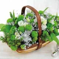 Christmas Cheer Flower Basket - Gift - 1 Christmas Cheer Flower Basket