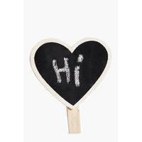 Chalkboard Heart Peg - black