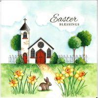 Church at Easter card