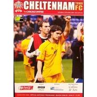 cheltenham town v carlisle utd league 1 25th april 2009