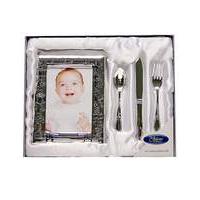 Christening Frame and Cutlery Gift Set