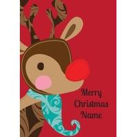 christmas reindeer bright christmas card