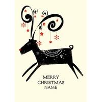 Christmas Reindeer - Personalised Christmas Card