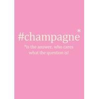 #Champagne | Congratulations Card