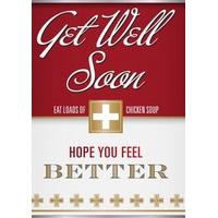 chicken soup personalised get well card