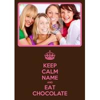 chocolate keep calm photo card