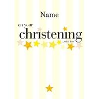 christening star | personalised christening card