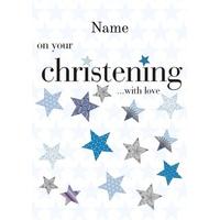 christening star | personalised christening card