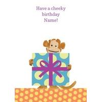 cheeky monkey personalised childrens cards
