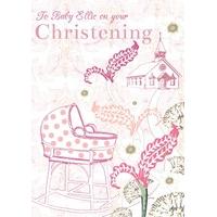 Christening Baby Girl | Personalised Christening Card