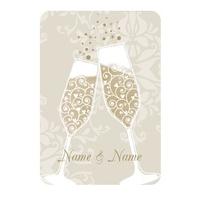 champagne engagement card