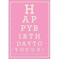 chart pink birthday card