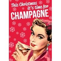 christmas champagne funny christmas card dm2145