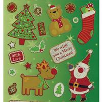 Christmas Large Colourful Foil Stickers