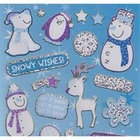 Christmas Snow time Foil Stickers